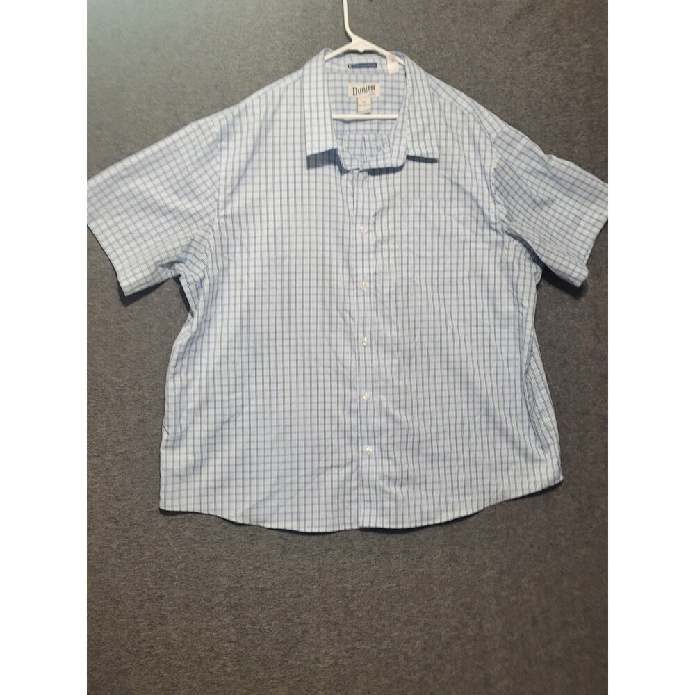 Duluth 3XL relaxed fit button front polo shirt short sleeve blue collar